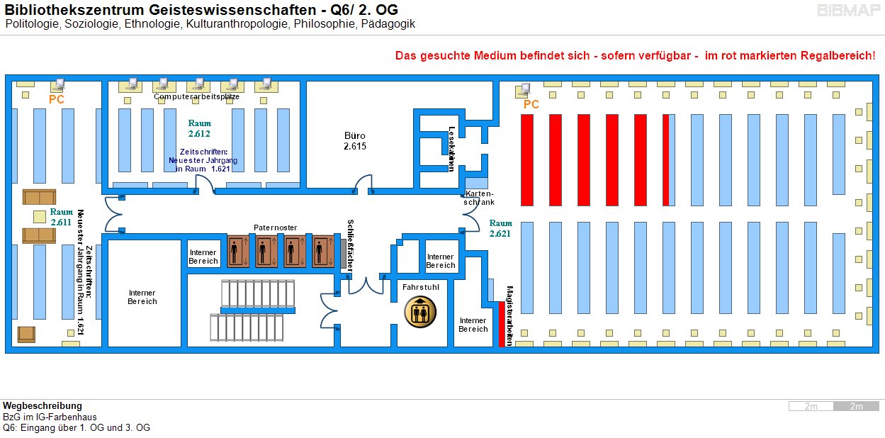 Bild zur Standortanzeige Wegbeschreibung
BzG im IG-Farbenhaus
Q6: Eingang ber 1. OG und 3. OG