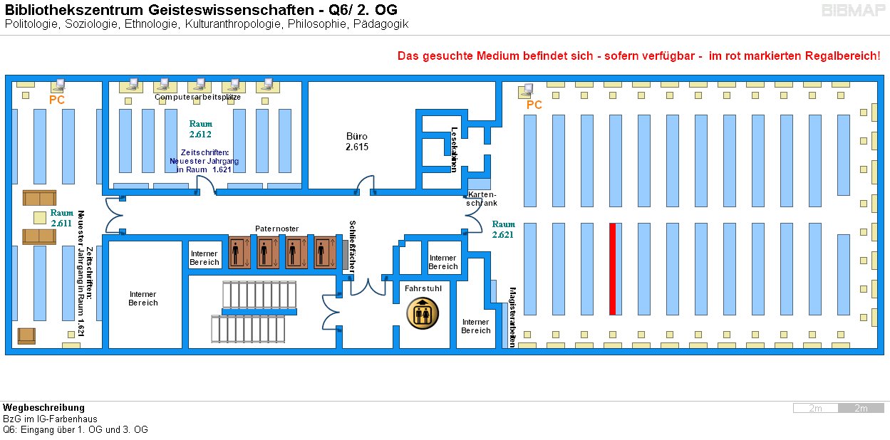 Bild zur Standortanzeige Wegbeschreibung
BzG im IG-Farbenhaus
Q6: Eingang ber 1. OG und 3. OG