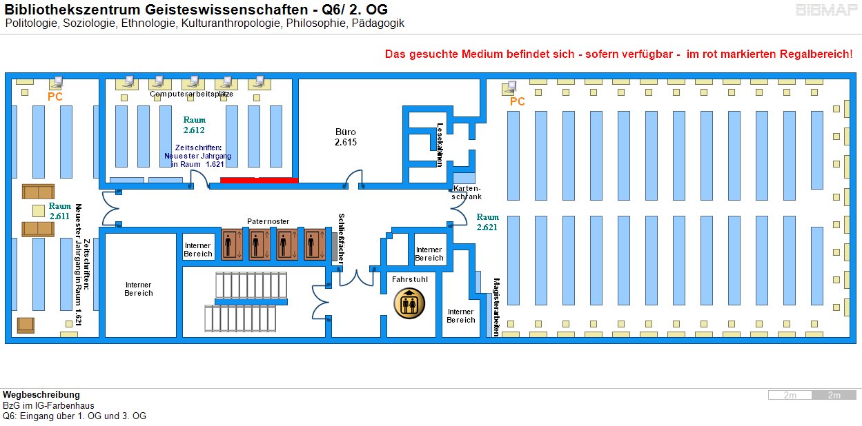 Bild zur Standortanzeige Wegbeschreibung
BzG im IG-Farbenhaus
Q6: Eingang ber 1. OG und 3. OG