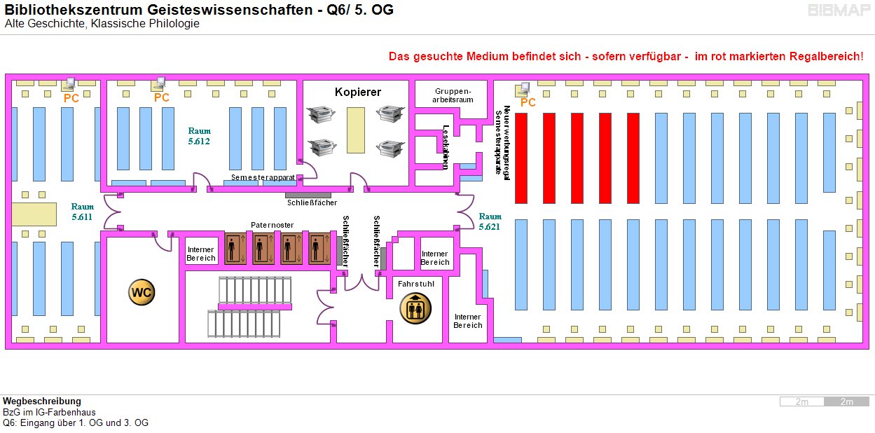 Bild zur Standortanzeige Wegbeschreibung
BzG im IG-Farbenhaus
Q6: Eingang ber 1. OG und 3. OG