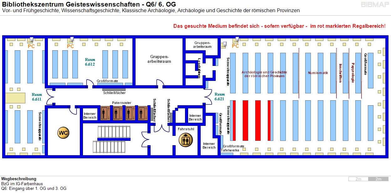Bild zur Standortanzeige Wegbeschreibung
BzG im IG-Farbenhaus
Q6: Eingang ber 1. OG und 3. OG