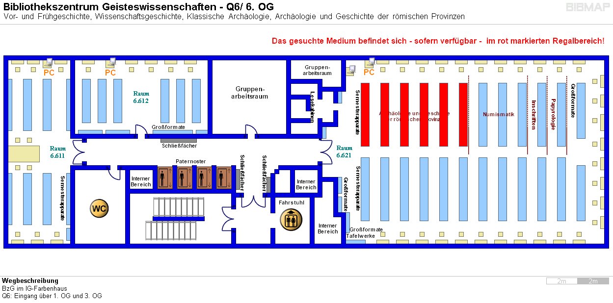 Bild zur Standortanzeige Wegbeschreibung
BzG im IG-Farbenhaus
Q6: Eingang ber 1. OG und 3. OG