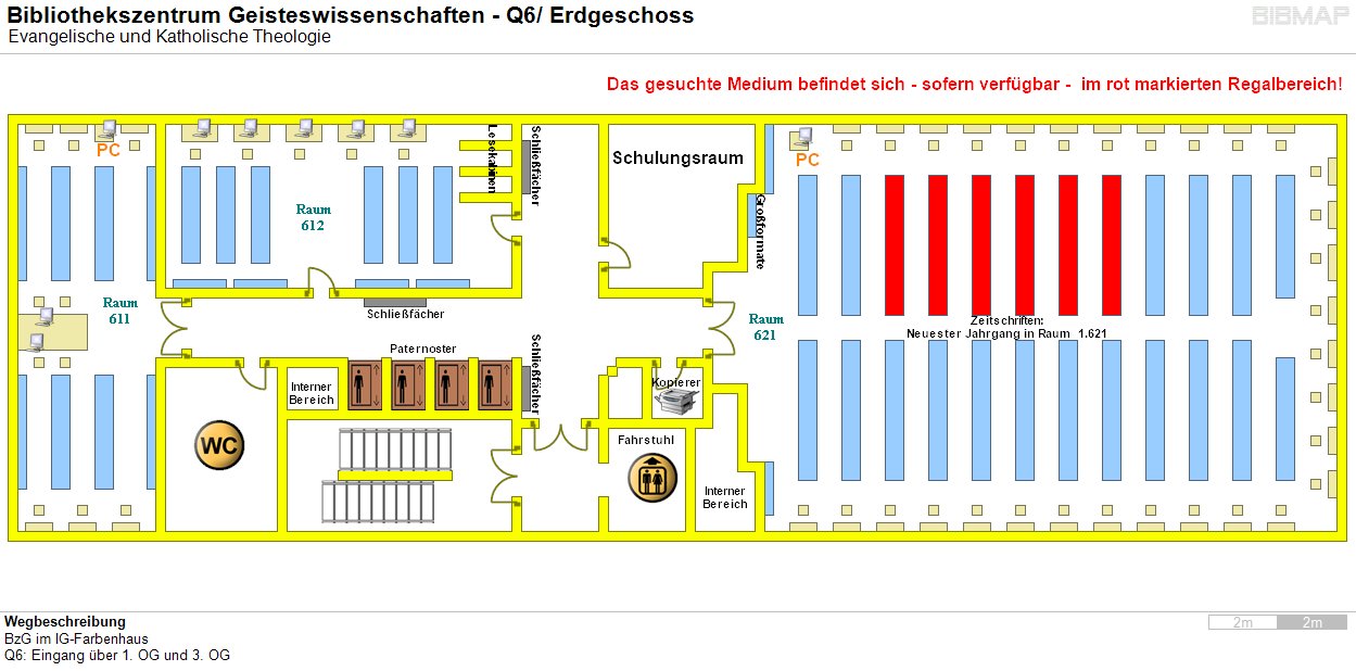 Bild zur Standortanzeige Wegbeschreibung
BzG im IG-Farbenhaus
Q6: Eingang ber 1. OG und 3. OG