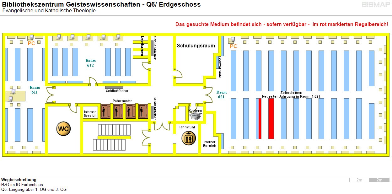 Bild zur Standortanzeige Wegbeschreibung
BzG im IG-Farbenhaus
Q6: Eingang ber 1. OG und 3. OG