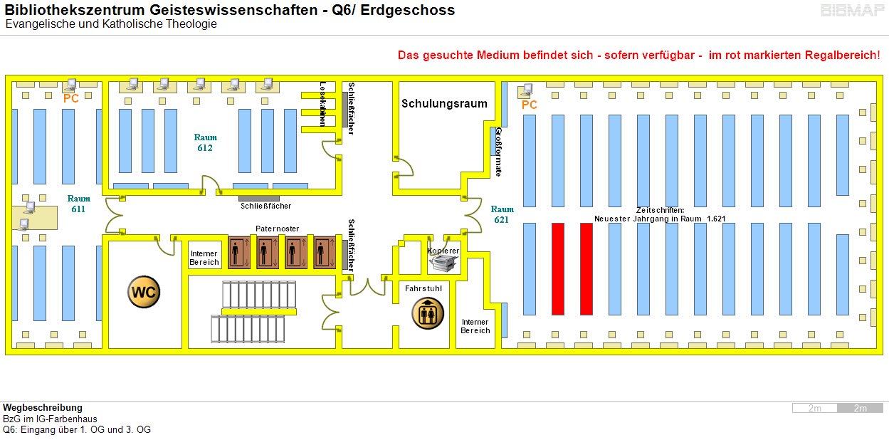 Bild zur Standortanzeige Wegbeschreibung
BzG im IG-Farbenhaus
Q6: Eingang ber 1. OG und 3. OG