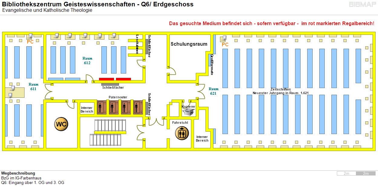 Bild zur Standortanzeige Wegbeschreibung
BzG im IG-Farbenhaus
Q6: Eingang ber 1. OG und 3. OG