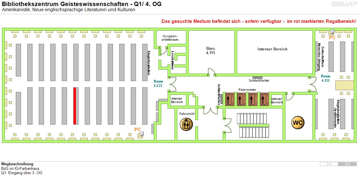 Bild zur Standortanzeige Wegbeschreibung 
BzG im IG-Farbenhaus
Q1: Eingang ber 3. OG