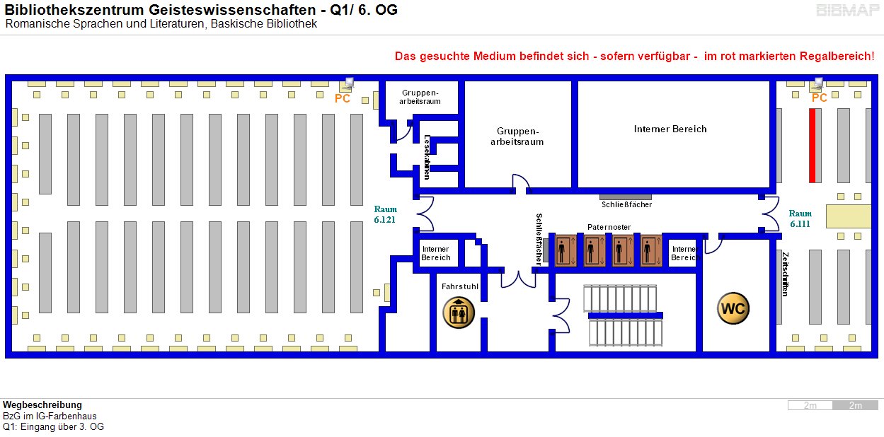 Bild zur Standortanzeige Wegbeschreibung 
BzG im IG-Farbenhaus
Q1: Eingang ber 3. OG