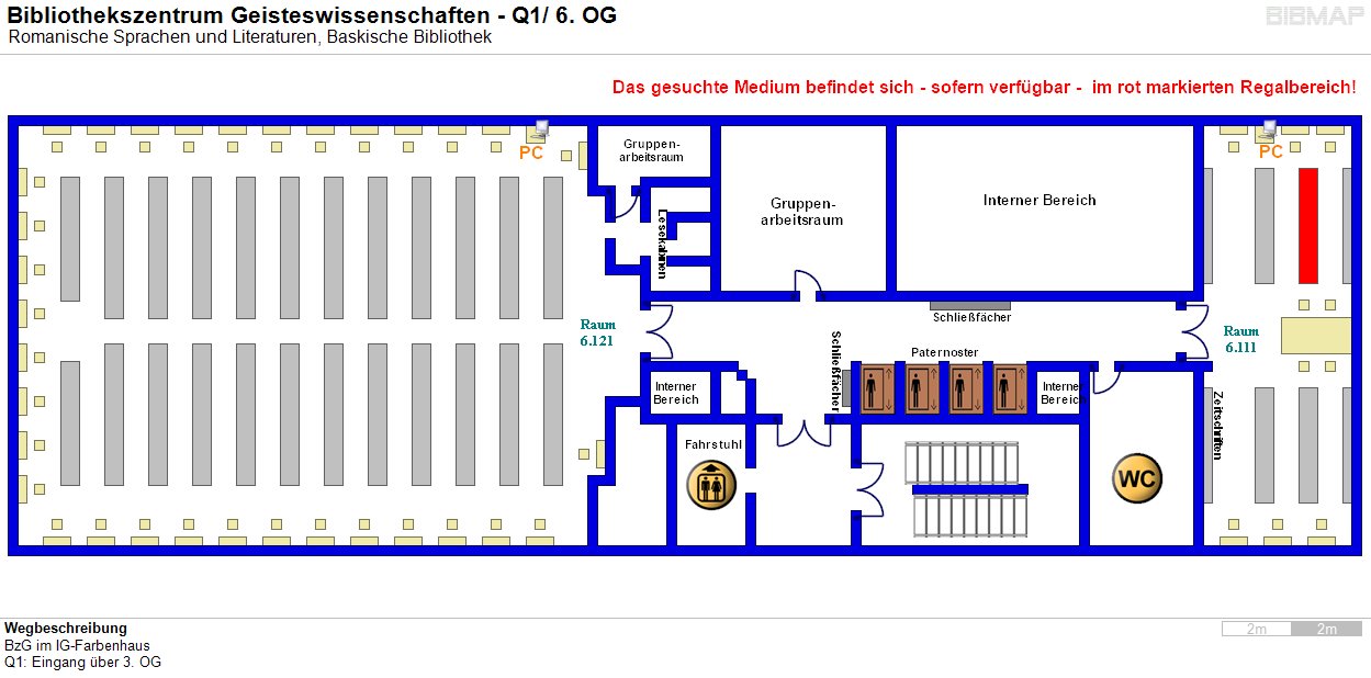 Bild zur Standortanzeige Wegbeschreibung 
BzG im IG-Farbenhaus
Q1: Eingang ber 3. OG