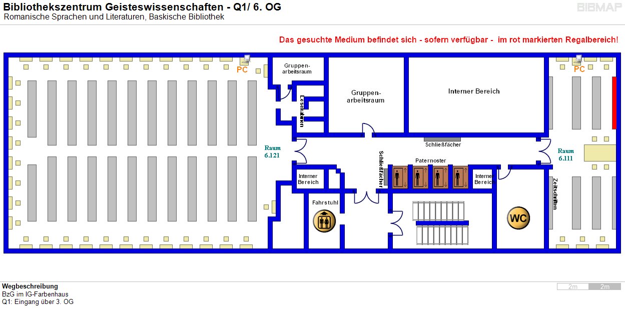 Bild zur Standortanzeige Wegbeschreibung 
BzG im IG-Farbenhaus
Q1: Eingang ber 3. OG