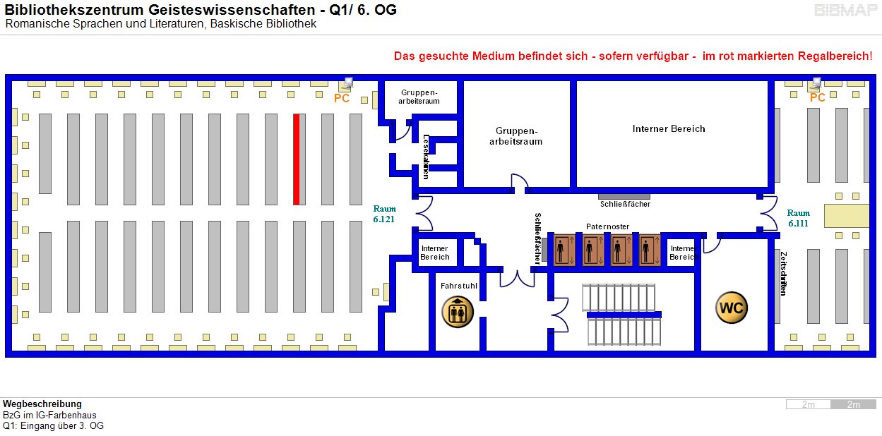 Bild zur Standortanzeige Wegbeschreibung 
BzG im IG-Farbenhaus
Q1: Eingang ber 3. OG
