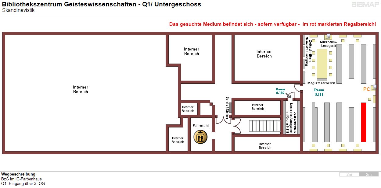 Bild zur Standortanzeige Wegbeschreibung 
BzG im IG-Farbenhaus
Q1: Eingang ber 3. OG