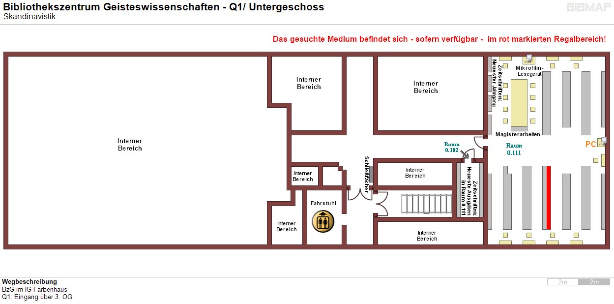 Bild zur Standortanzeige Wegbeschreibung 
BzG im IG-Farbenhaus
Q1: Eingang ber 3. OG