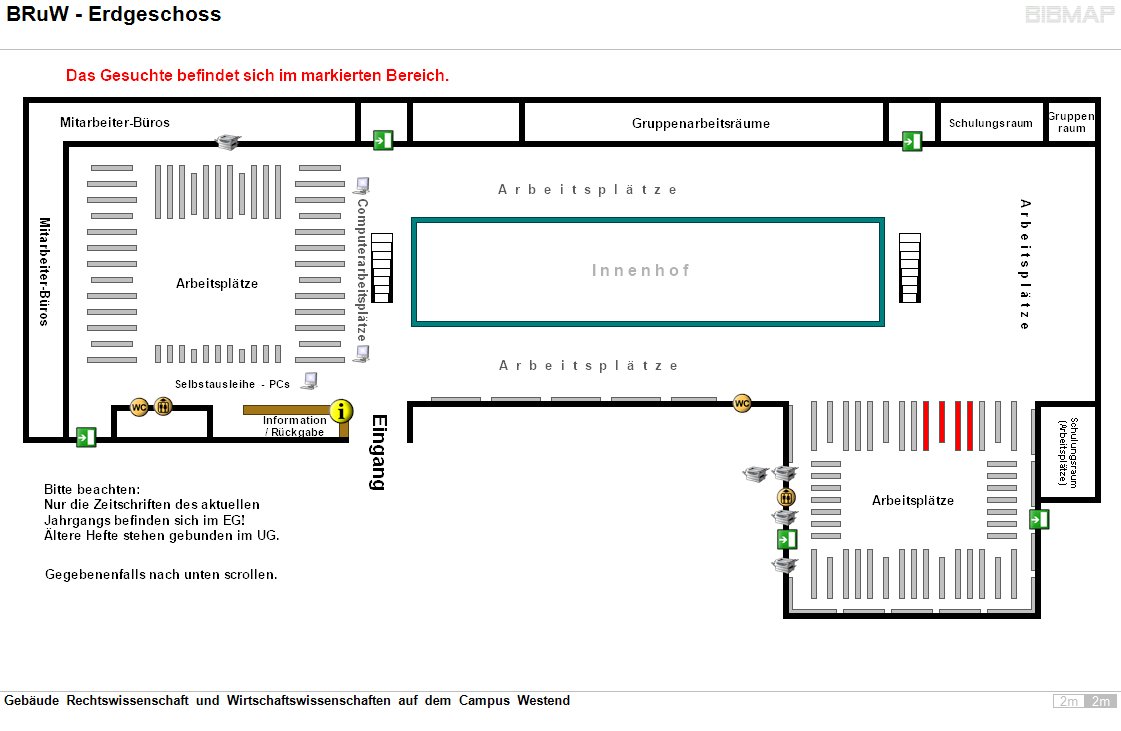 Bild zur Standortanzeige Gebude Rechtswissenschaft und Wirtschaftswissenschaften auf dem Campus Westend
