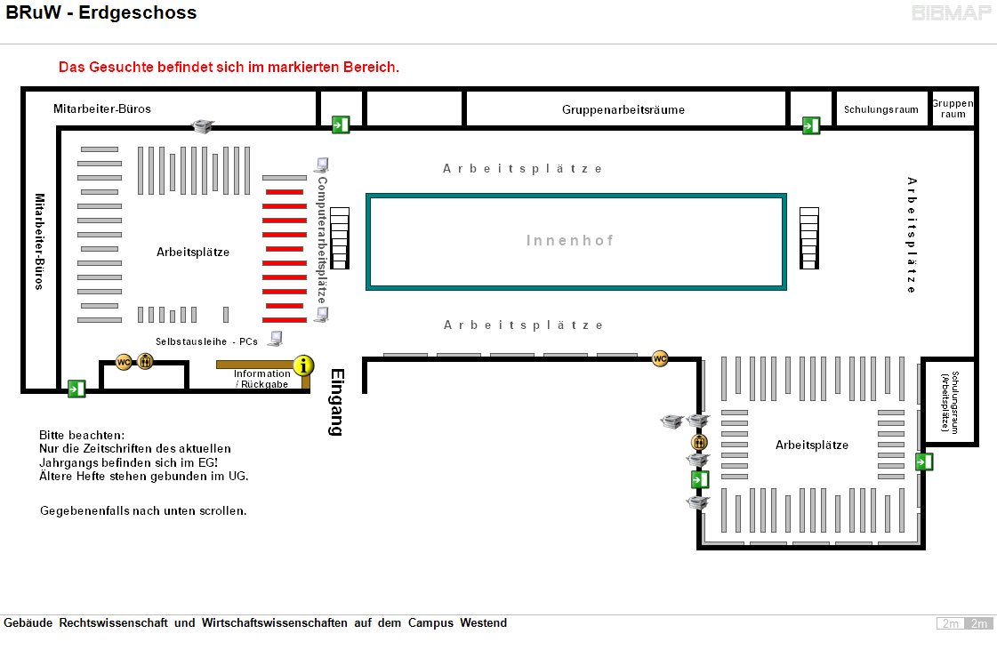 Bild zur Standortanzeige Geb�ude Rechtswissenschaft und Wirtschaftswissenschaften auf dem Campus Westend