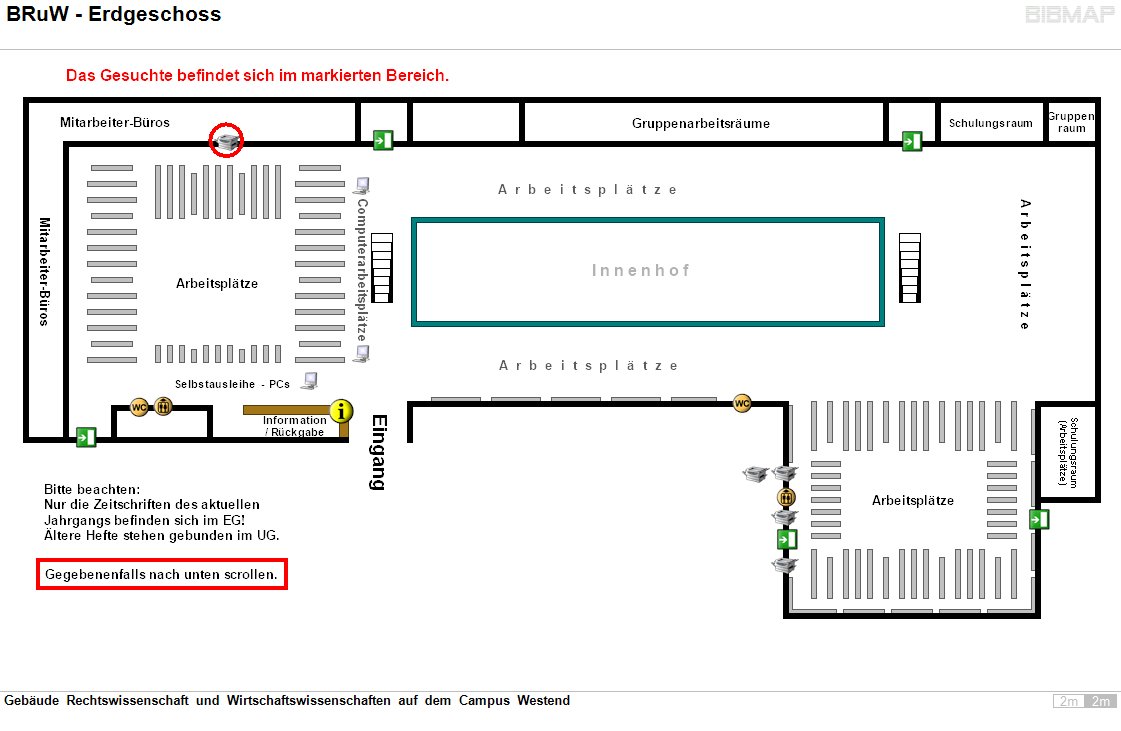 Bild zur Standortanzeige Gebude Rechtswissenschaft und Wirtschaftswissenschaften auf dem Campus Westend