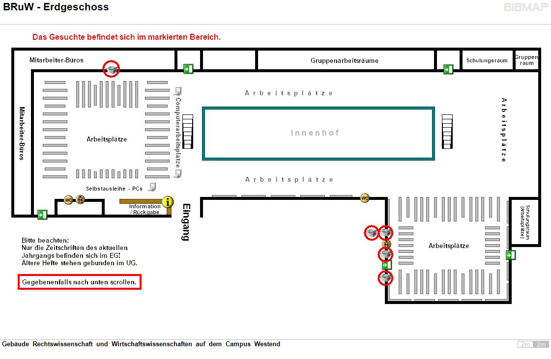Bild zur Standortanzeige Gebude Rechtswissenschaft und Wirtschaftswissenschaften auf dem Campus Westend